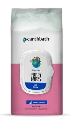 Earthbath Ultra-Mild Puppy Grooming Wipes -（100ct）