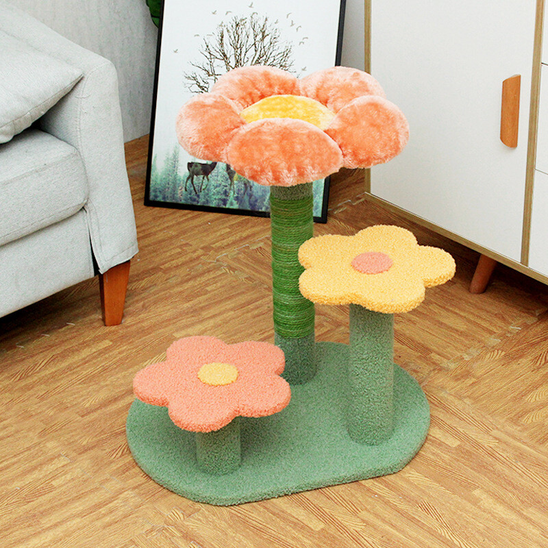 Flower Cat Tree - 花朵剑麻猫树小型