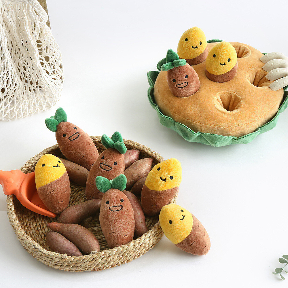 Sweet Potato Pet Toy - 拔地瓜番薯套装宠物玩具BB叫