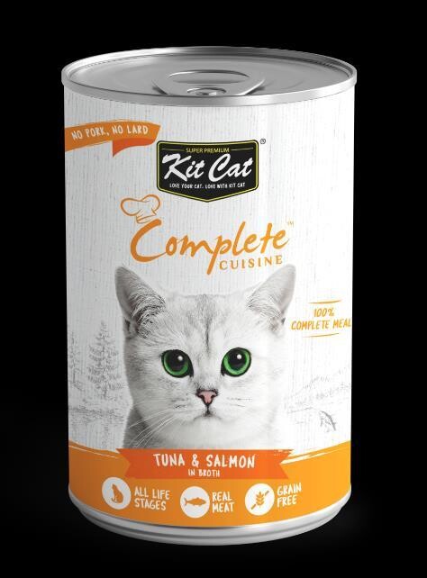 KitCat Complete Cuisine Tuna And Salmon In Broth-猫咪吞拿鱼&三文鱼汤罐头