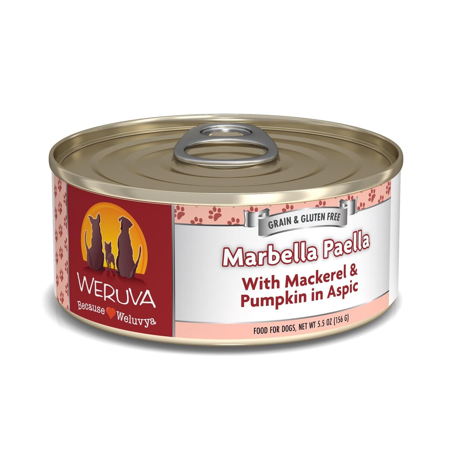 Weruva Marbella Paella Dog Can Wet Food-5.5oz - 银鱼&南瓜肉冻狗罐头