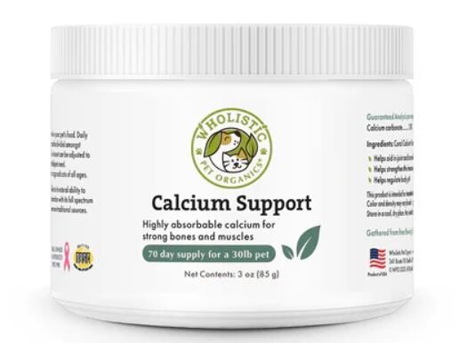 Wholistic Pet Organics Sea Coral Calcium Mineral Support for Dogs