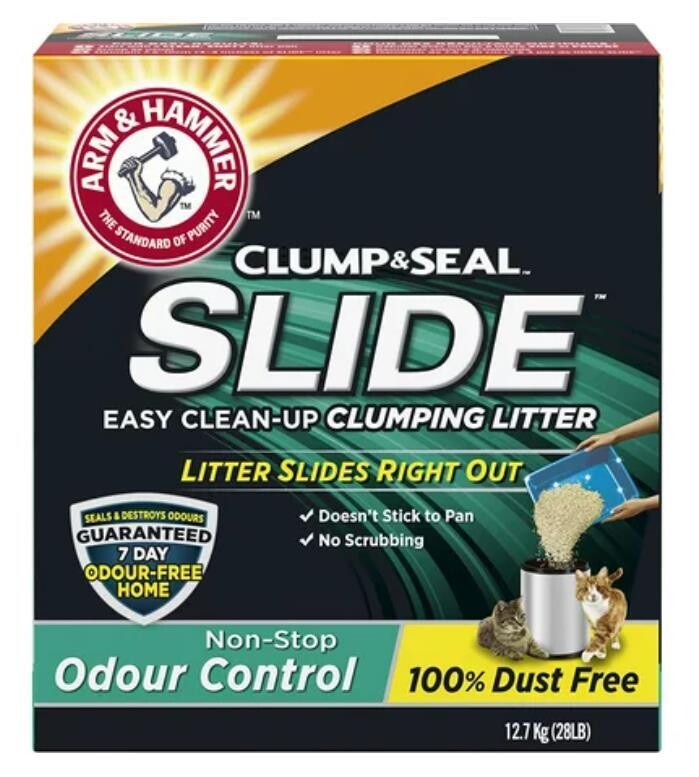 Arm&Hammer Clump&Seal Slide Clumping Clay Cat Litter-Dust Free