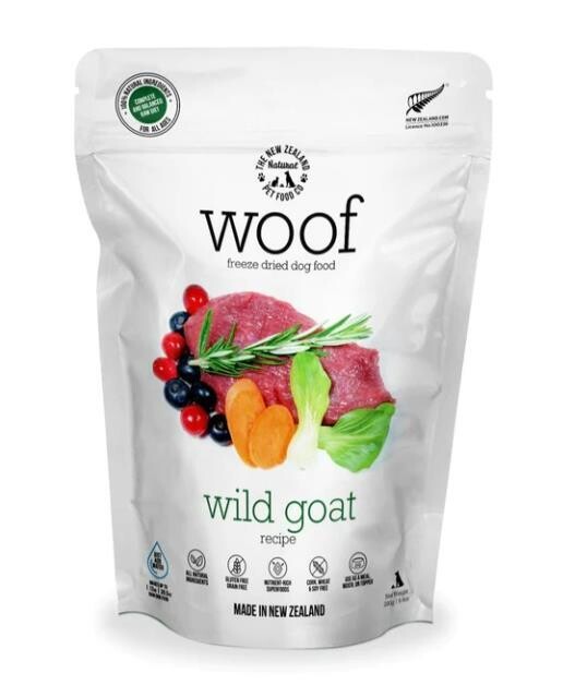 WOOF Wild Goat Freeze Dried Dog Food (BB 12 AUG 2024)