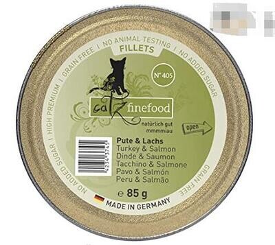 Catz finefood Cat Food Wet Fine Fillets Turkey& Salmon in Jelly 85G 405