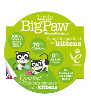 Little BigPaw Gourmet Chicken Mousse Kitten Wet Cat Food, 85-gram