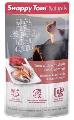 Snappy Tom Light Tuna with Whitebait & Crabmeat for cat