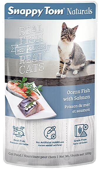 Snappy Tom Ocean Fish with Salmon Pouch for cat