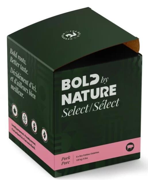 Bold by Nature Select Raw Pork for Dogs Frozen