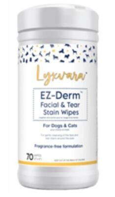 LYXVARA EZ-Derm Facial and Tear Stain Wipes for Pets