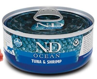 Farmina N&D Ocean Adult Feline Wet Food - Tuna & Shrimp Stew