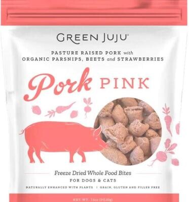 Green Juju Pork Pink Whole Food Bites, Freeze Dried Food