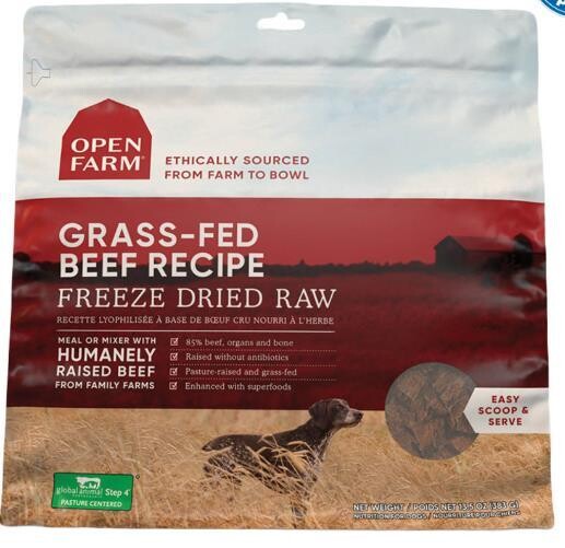 Open Farm Grass Fed Beef Freeze Dried Raw Dog Food