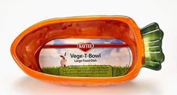 Kaytee Carrot Vege-T-Bowl for Small Animals