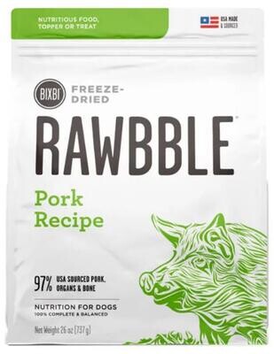 Bixbi Rawbble Freeze Dried Dog Food - Pork