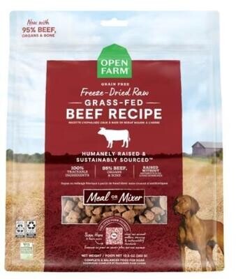 Open Farm Grass-Fed Beef Recipe Freeze Dried Raw Dog Food