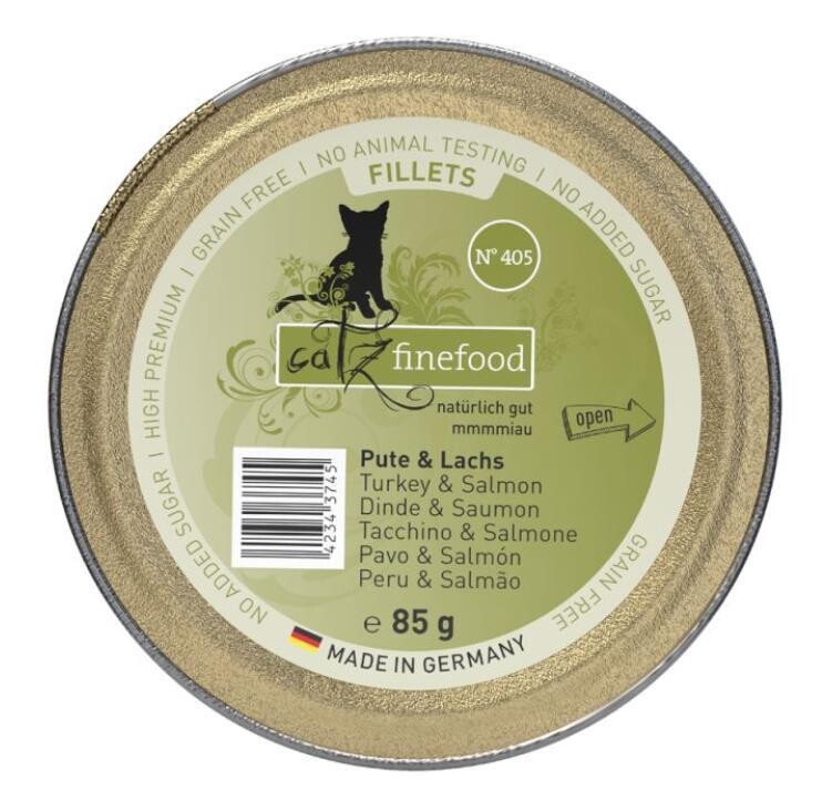 CATZ FINEFOOD 鱼片 N°405 - 火鸡、鸡肉和三文鱼
