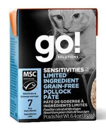 GO SENSITIVITIES LID GRAIN FREE POLLOCK PATE CAT FOOD