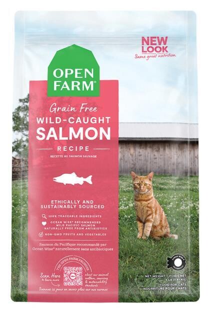 OPEN FARM WILD-CAUGHT SALMON CAT DRY FOOD (18 MAR 2024)