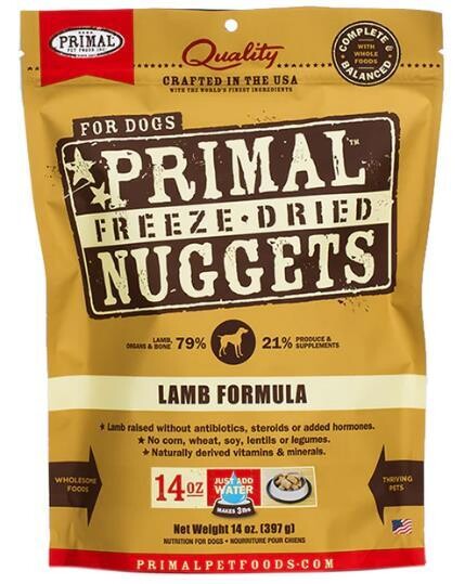 PRIMAL LAMB FREEZE-DRIED NUGGETS For Dogs