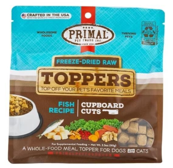 PRIMAL FREEZE-DRIED RAW TOPPERS FISH FOR Dog&Cat