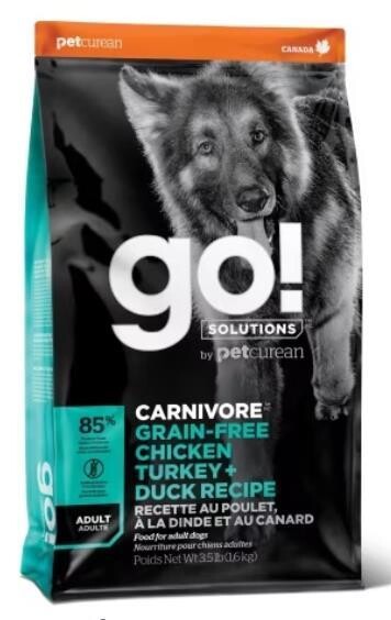 GO CARNIVORE GRAIN FREE CHICKEN TURKEY DUCK ADULT DOG