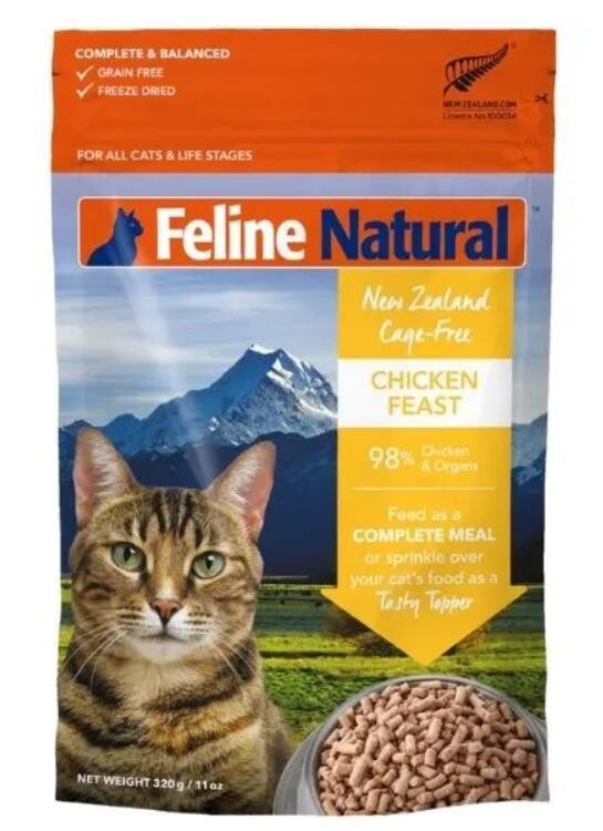 Feline Natural Raw Freeze-Dried Chicken Feast for cats