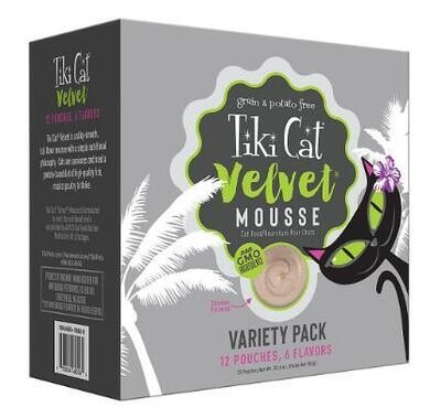 Tiki Cat® Velvet™ Mousse Wet Cat Food - Non-GMO, Grain & Potato Free - Variety Pack, 12ct