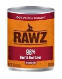 RAWZ Dog 96% Beef &amp; Beef Liver Wet Dog Food