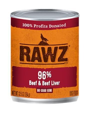 RAWZ 96% 牛肉和牛肝狗罐头