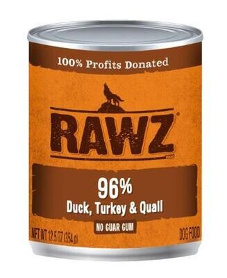RAWZ 96% DUCK, TURKEY & QUAIL DOG FOOD