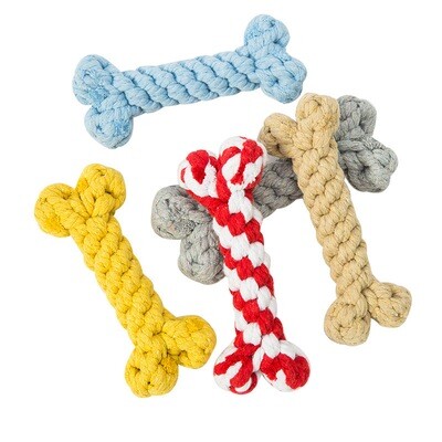 Pet teeth cleaning and chewing toy cotton rope bone