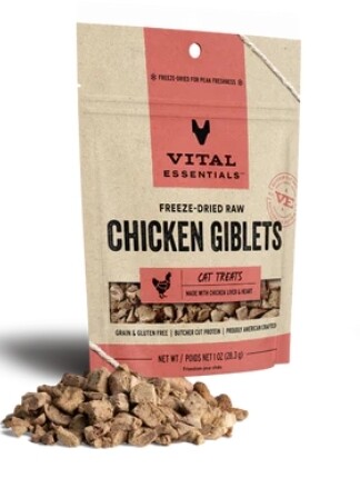 Vital Essentials - Cat GF Freeze-Dried Chicken Giblets Treats