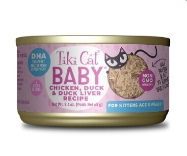 Tiki Cat Baby Kitten Wet Cat Food - Chicken, Duck & Duck liver