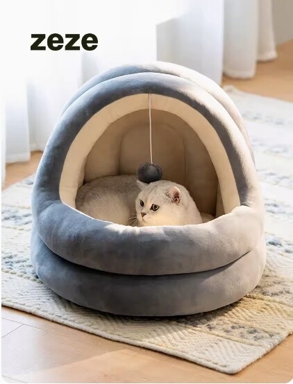 Zeze Semi-enclosed warm cat winter nest