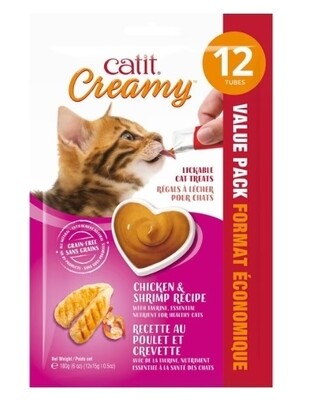 Catit Creamy Lickable Cat Treat - Chicken & Shrimp Flavour