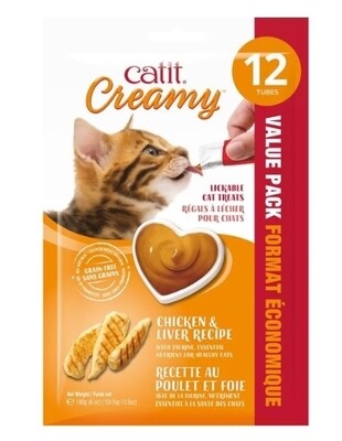Catit Creamy Lickable Cat Treat - Chicken & Liver Flavour