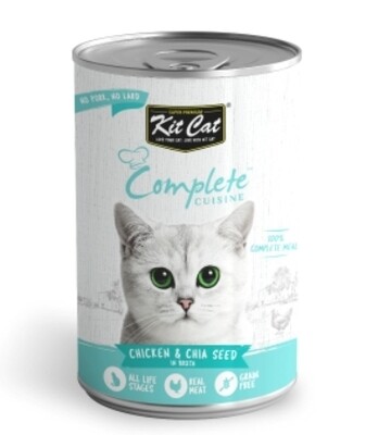 Kit Cat Complete Cuisine Chicken And Chia Seed In Broth Canned Cat Food