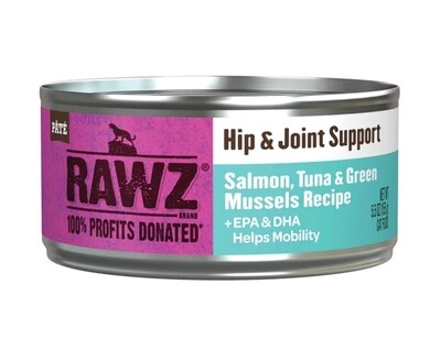 RAWZ 强化髋关节和关节 鲑鱼、金枪鱼和青口贝配方肉酱猫罐头