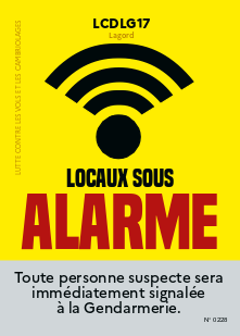 Autocollants "Locaux sous alarme"