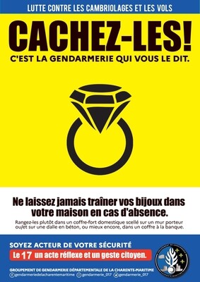 Photographiez-les !
Une des 24 affiches de lutte contre les vols et les cambriolages du Major !