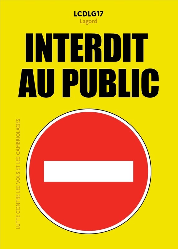 Autocollants "Interdit au public"