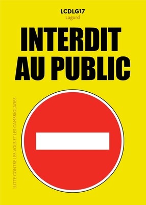 Autocollants "Interdit au public"