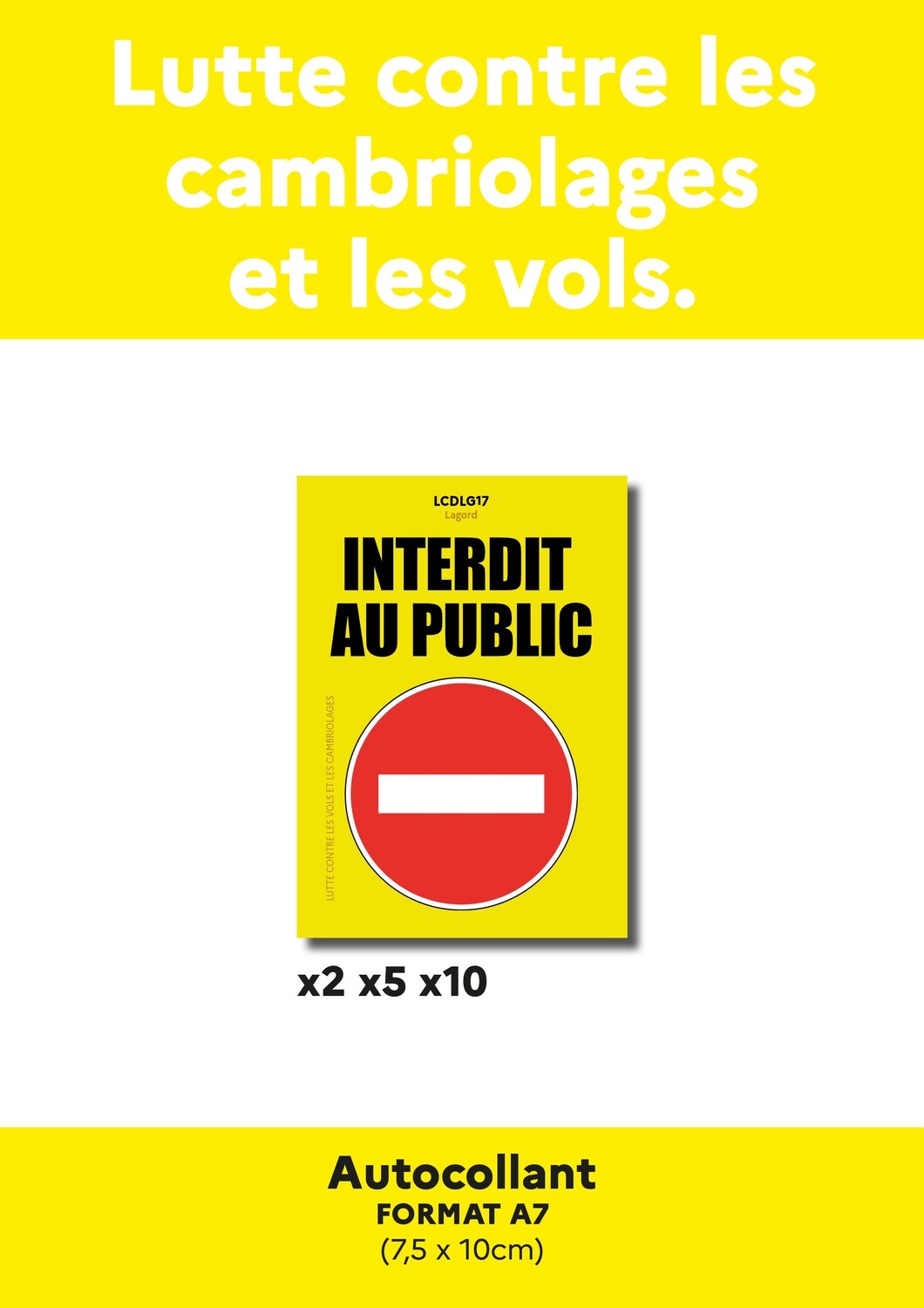 Autocollants &quot;Interdit au public&quot;