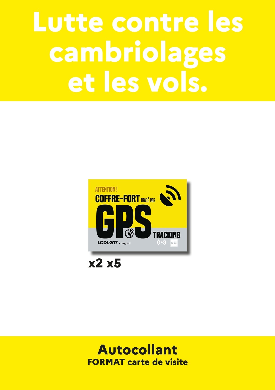 Autocollants &quot;Coffre-fort tracé par GPS&quot;