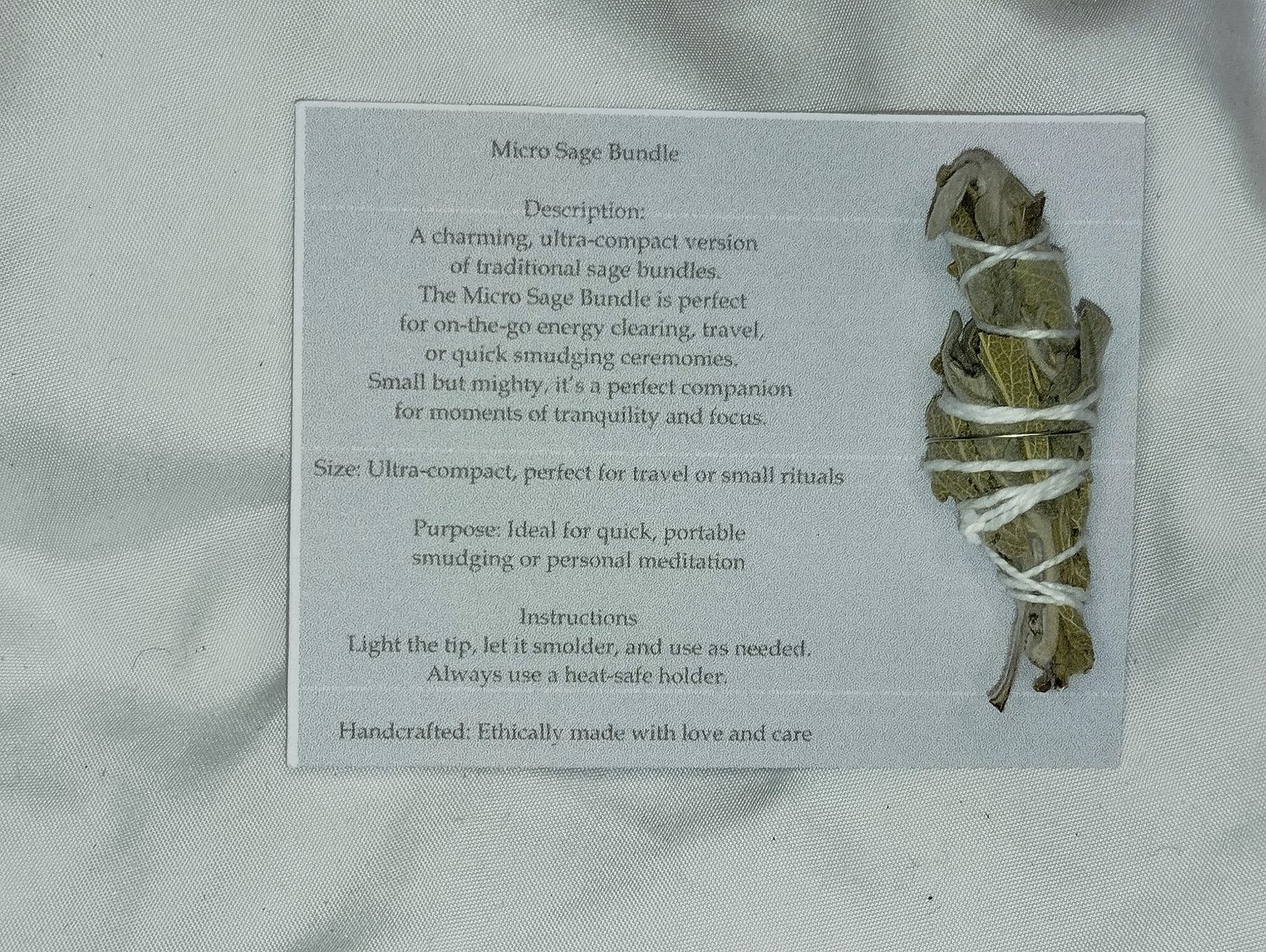 Micro smudge stick