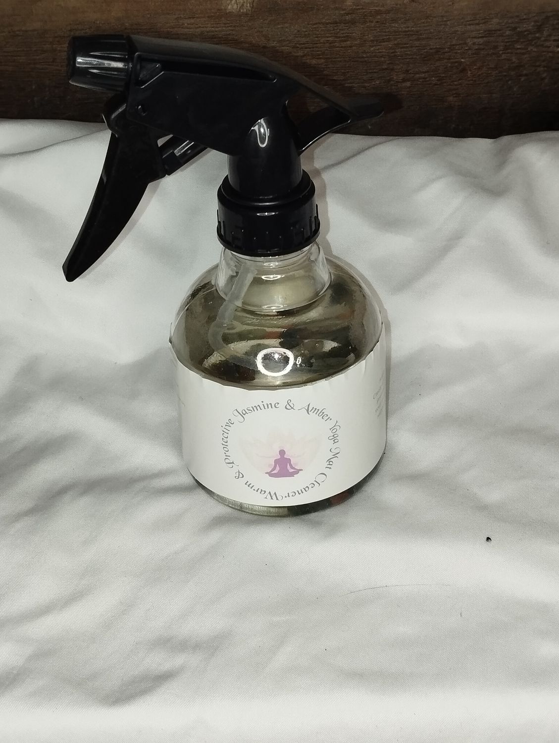 Crystal infused yoga mat cleaning spray