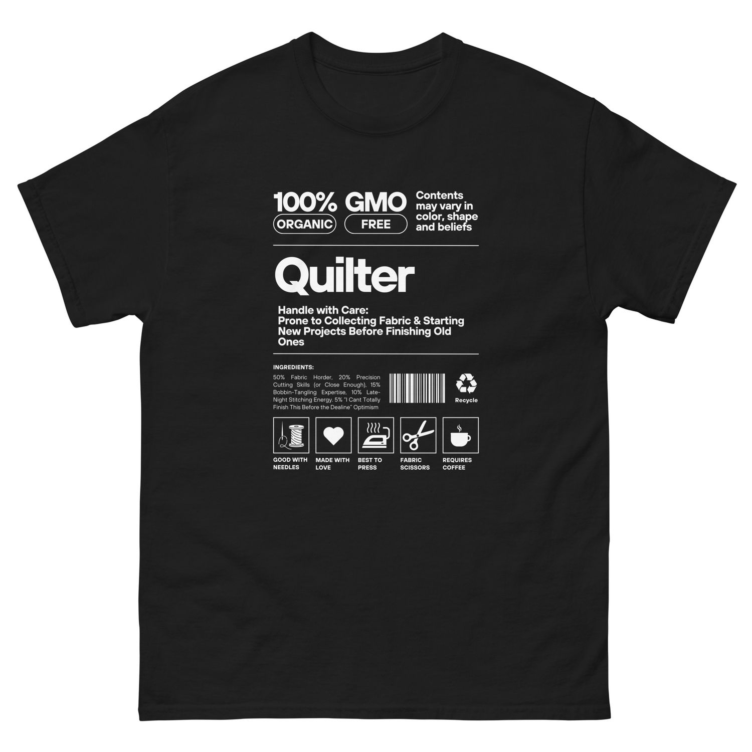 &quot;Handel with Care&quot; Quilter Unisex classic tee
