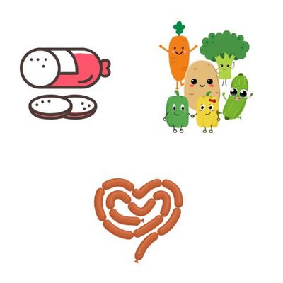 Veggies, Pate &amp; Sausages