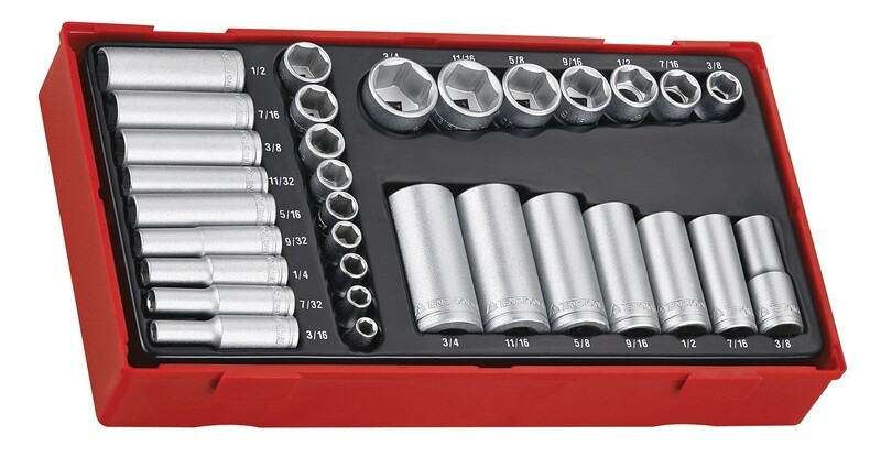 Tengtools Socket Set 1/4" & 3/8" Drive AF